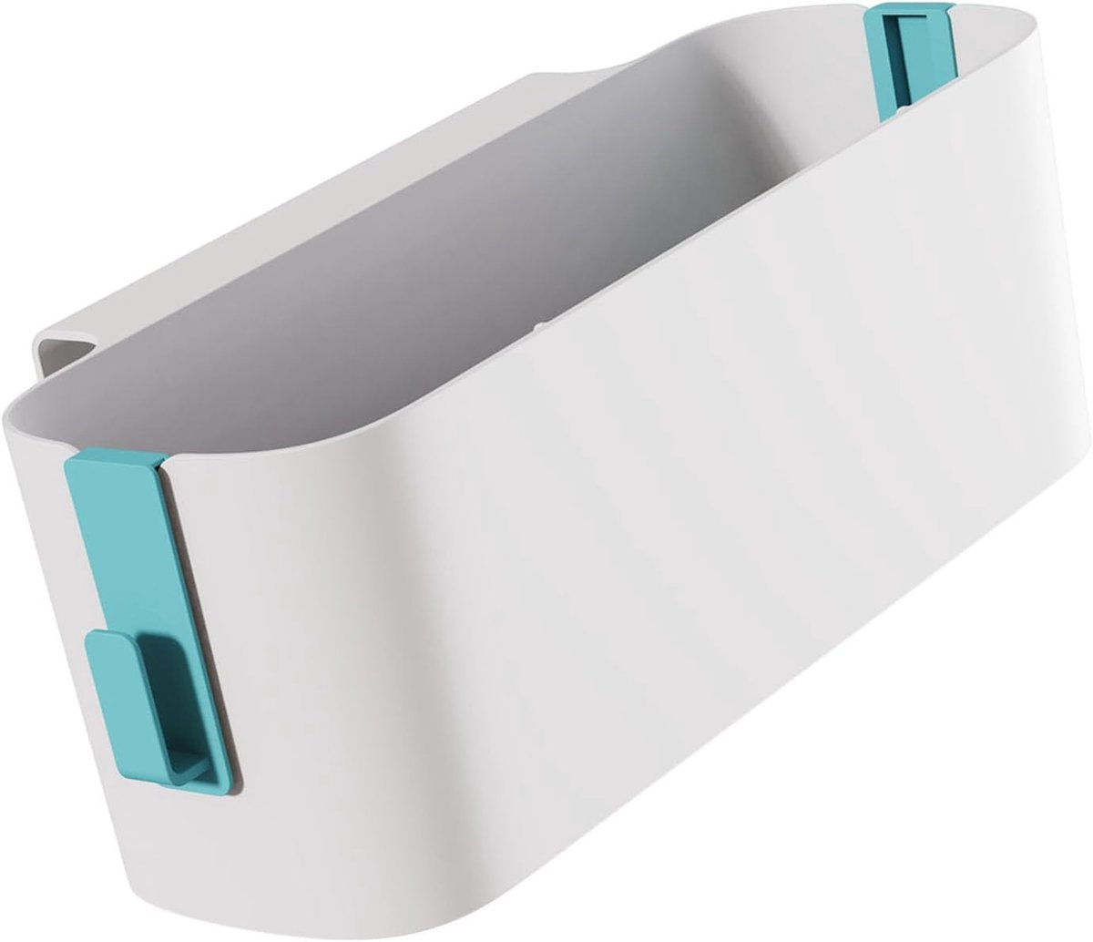 Bed Caddy - Nachtkastje Plank - Ruimte Besparen - Met Zijhaken - 35x15x12 cm - Wit