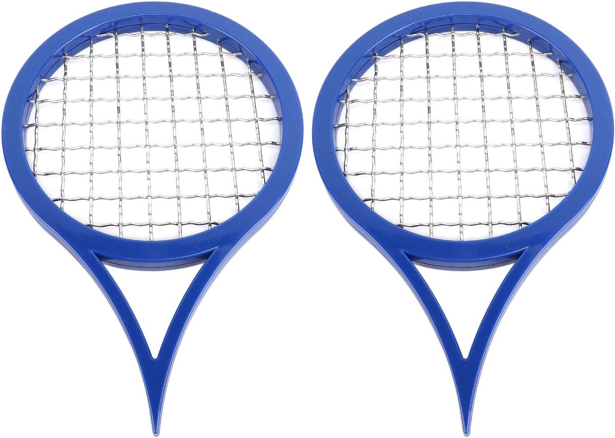 Krullen Kam - Draaiende Borstel - Haar Styling - Tennisracket Ontwerp - 20 x 20 x 3 cm - Blauw