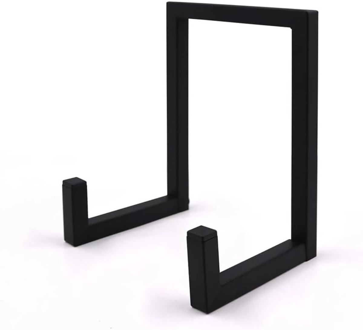 Platenstandaard - Opbergrek - CD LP Opslag - Metalen Constructie - 6x5x8 Inch - Zwart