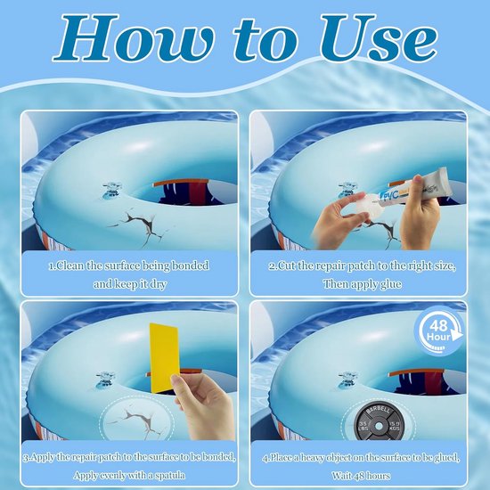 Reparatieset - Waterdichte Patches - Snelle Herstellingen - Hoge Sterkte Lijm - 15x4x3 cm van Merkloos — afbeelding 4