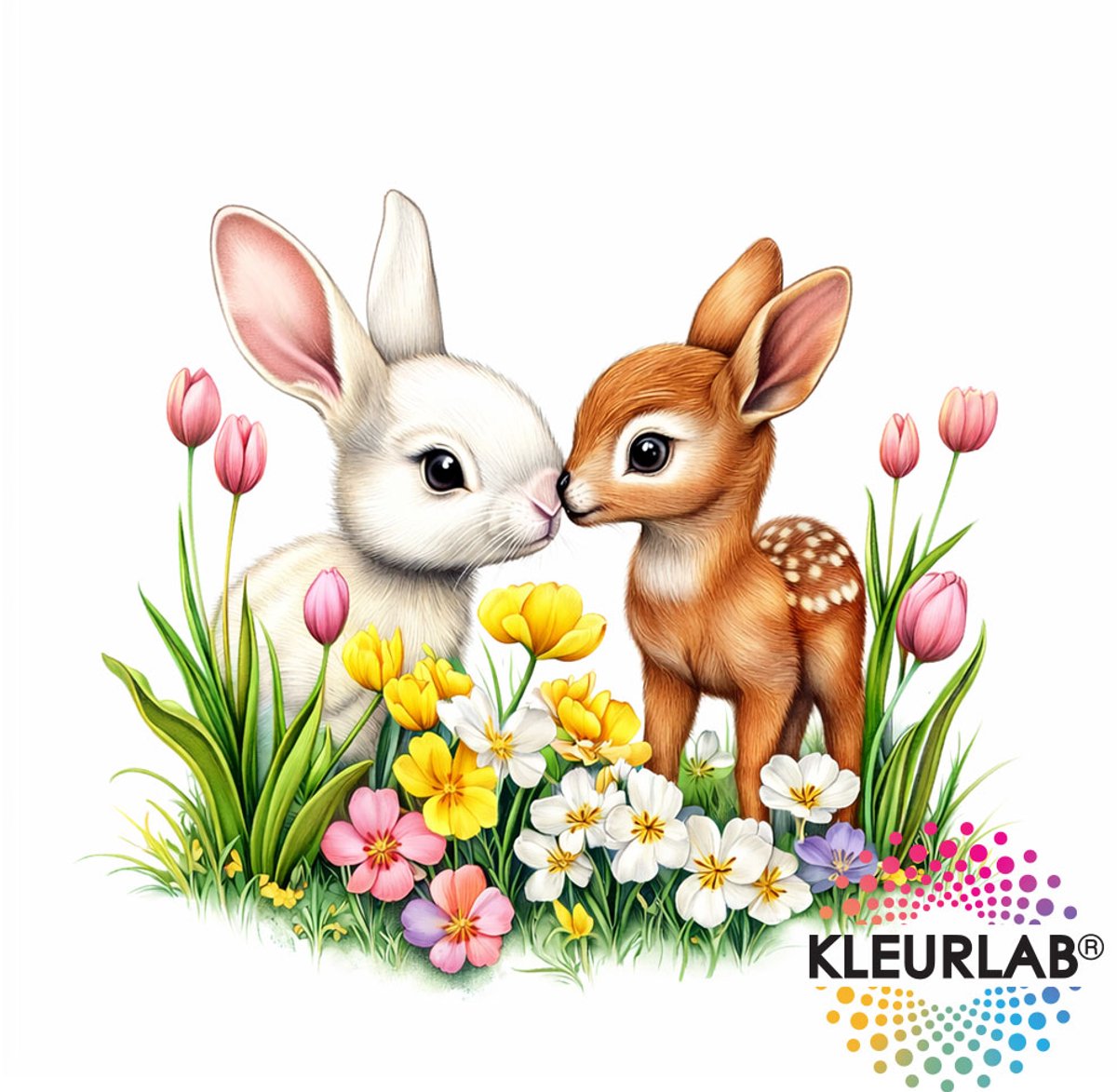 KleurLab® - Lentebloei - Luxe Kleurboek voor Volwassenen - Dieren & Natuur - 60 Kleurplaten - 21x21 cm - Enkelzijdig bedrukt — afbeelding 12