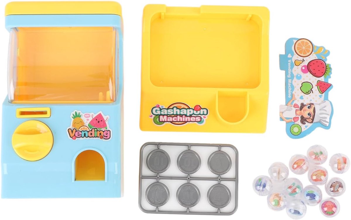 Mini Speelgoedmachine - Capsule Dispenser - Kinderspel - Interactief Leerzaam - 42.5 x 15 cm - Blauw