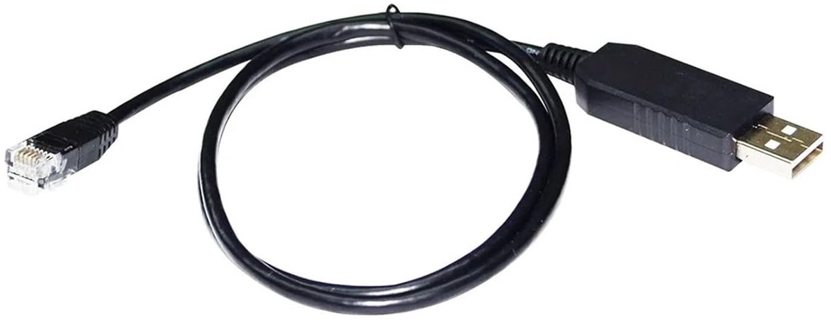 Seriële Communicatiekabel - USB naar RJ11 - Slimme Meter - FTDI Chip - 0.6 meter - Zwart