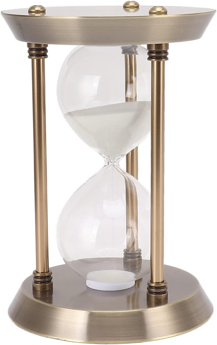Decoratieve Zandloper - Zand Timer - Keuken Koken - Vervangbaar Zand - 10 15 30 Min - Brons