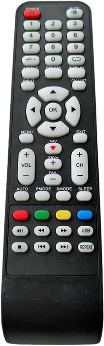 Smart TV Afstandsbediening - Universele Controller - TV Bediening - Directe Koppeling - Compact Formaat - Zwart