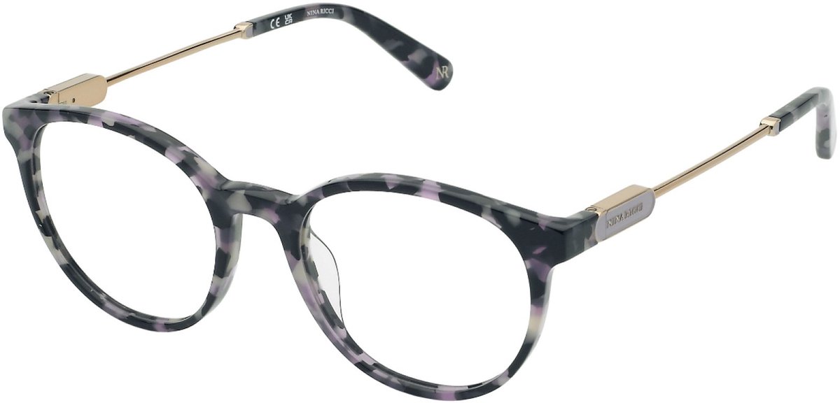 Nina Ricci VNR373 Avana/viola lucido 50/18/135 WOMAN Brilmonturen