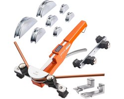 VEVOR Pijpenbuiger, 6-22 mm, Buigmachine Tot 90°, Handmatig Buigen (vooruit/Achteruit), Pijpenbuiger met 7 Buigbekken van Aluminiumlegering, voor Koperen Leidingen In Airconditioning- en Koeltechniek