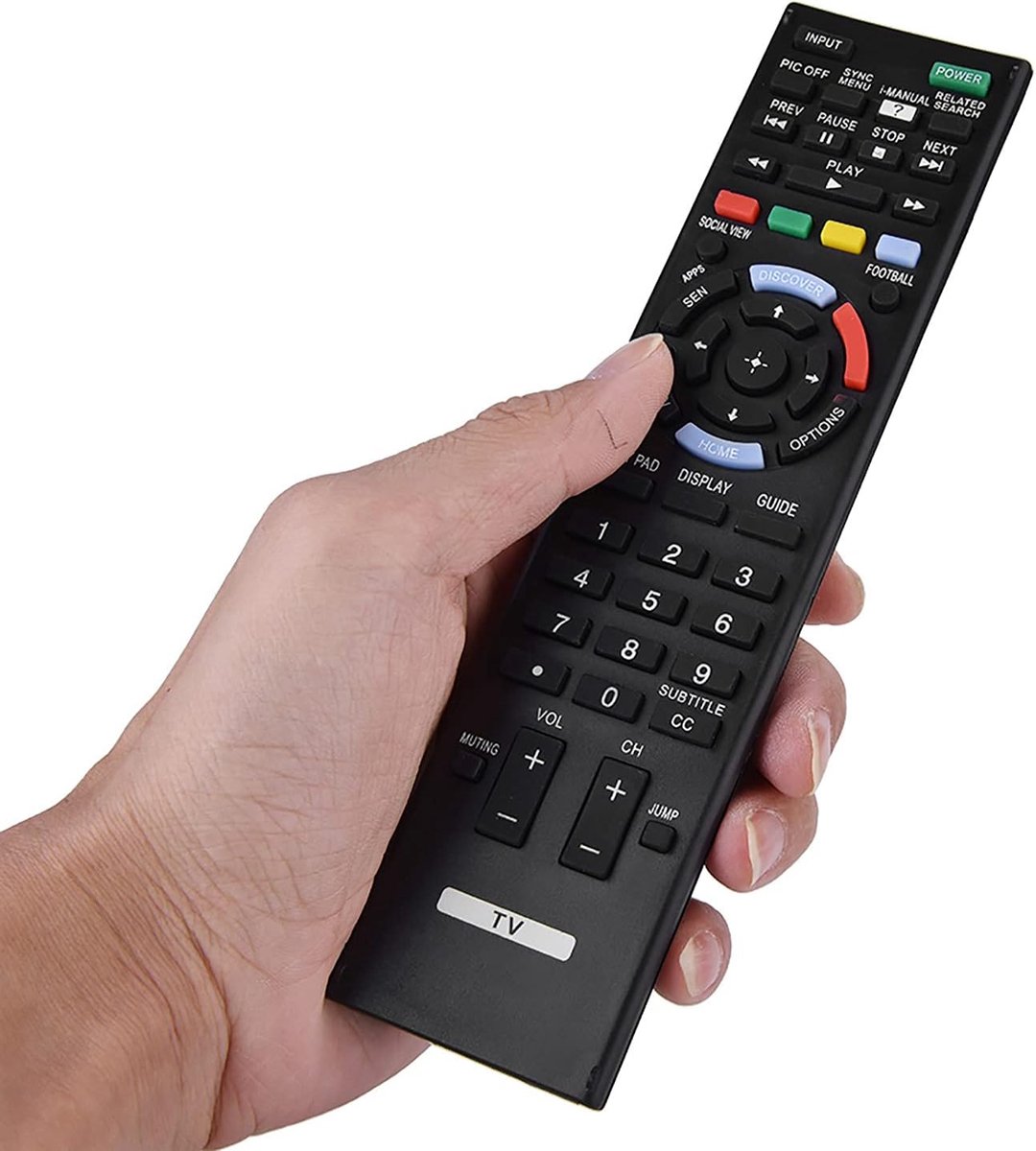 Universele Afstandsbediening - Afstandsbediening TV - Home Entertainment - Directe Werking - 20 x 5 cm - Zwart