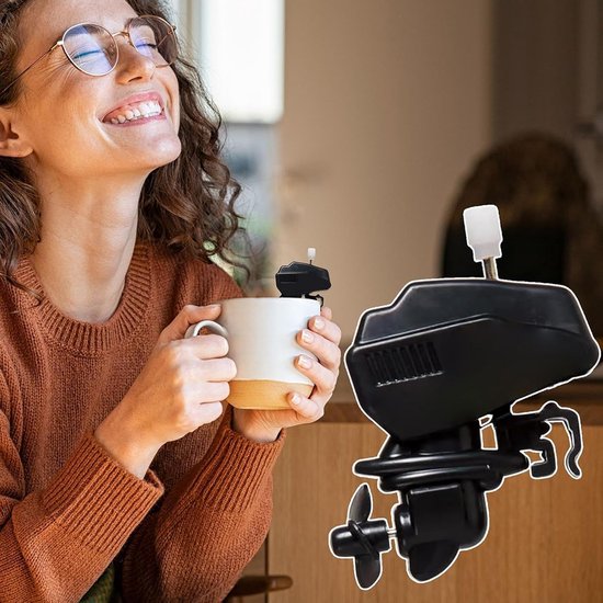 Koffieroerder Bootmotor - Mixer Stokje - Drankjes Mengen - Uniek Propeller Ontwerp - 65 cm Lengte - Zwart — afbeelding 2