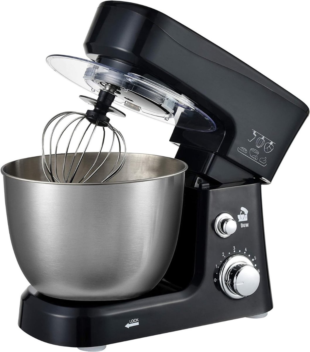 Dyna Mixer met Mengkom Keukenmachine Keukenrobot Inclusief Extra Accessoires Antraciet- Zwart ‎‎3cm x 25cm x 17cm