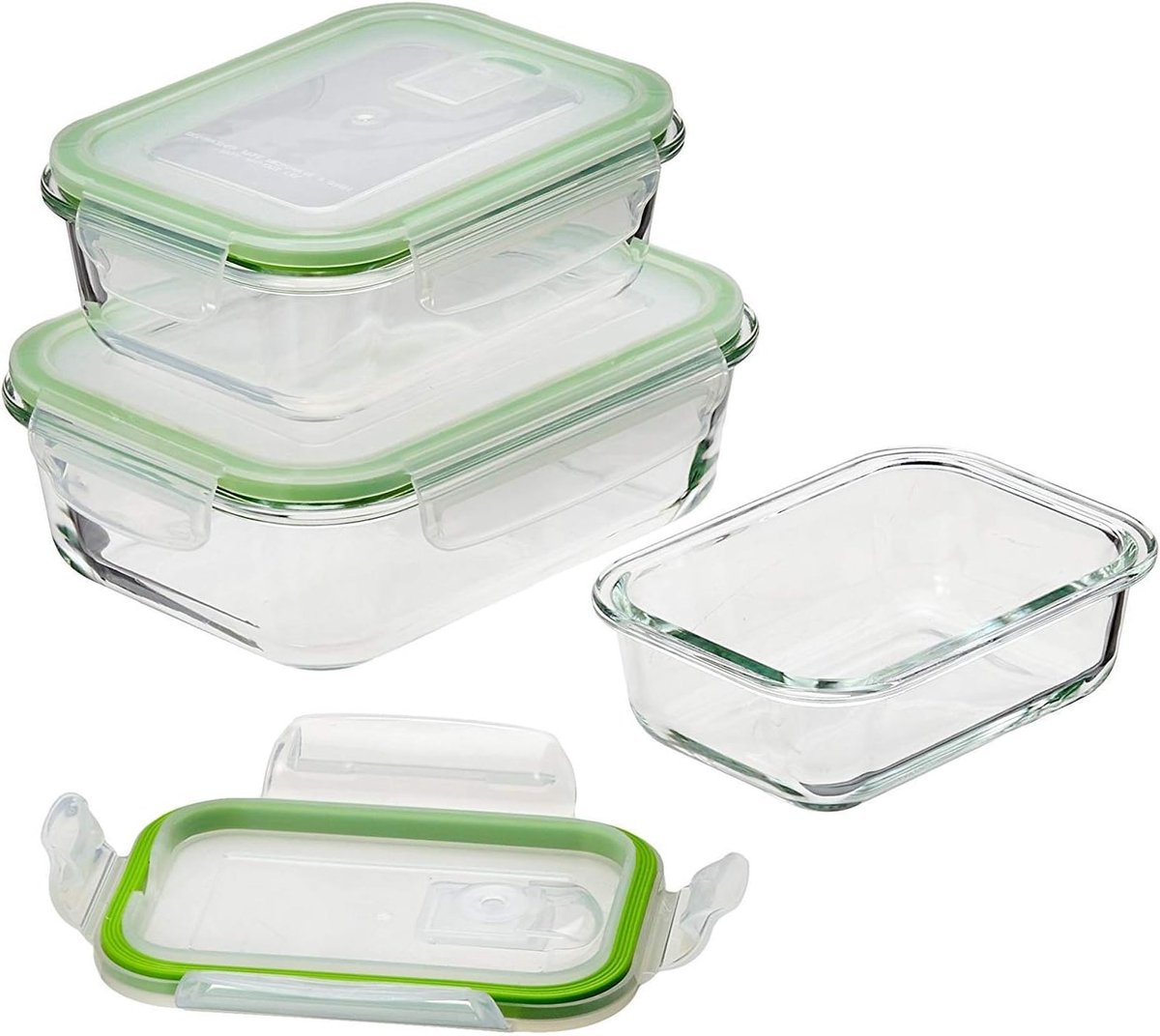 Voedselopbergcontainers - Set of Glass Food Storage Containers