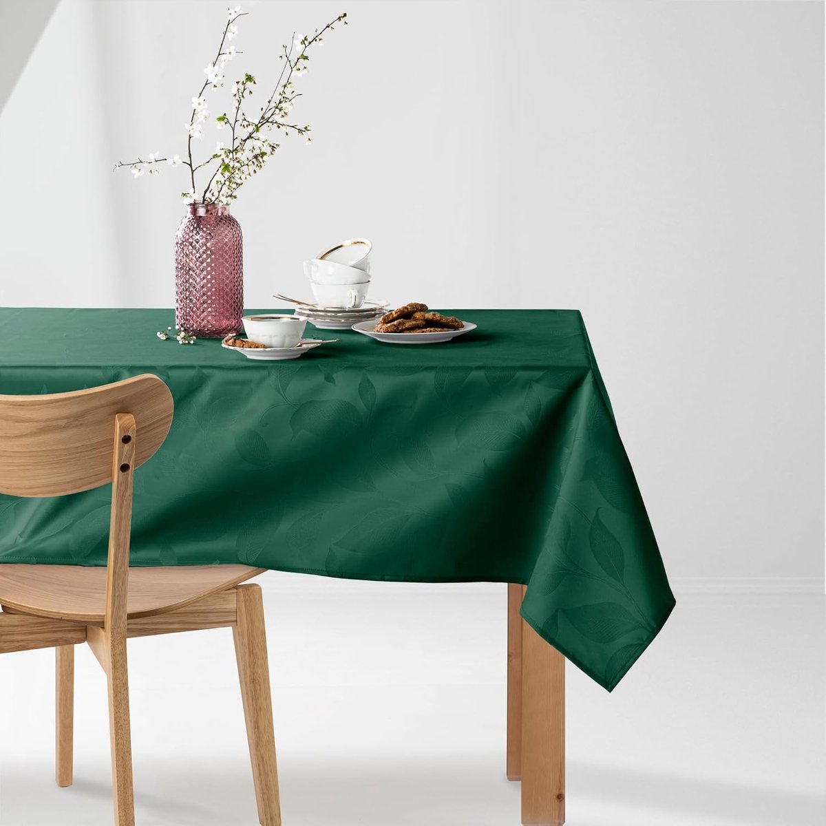 Rond Tafelkleed Donkergroen - Wasbaar voor Binnen & Buiten (150 cm)