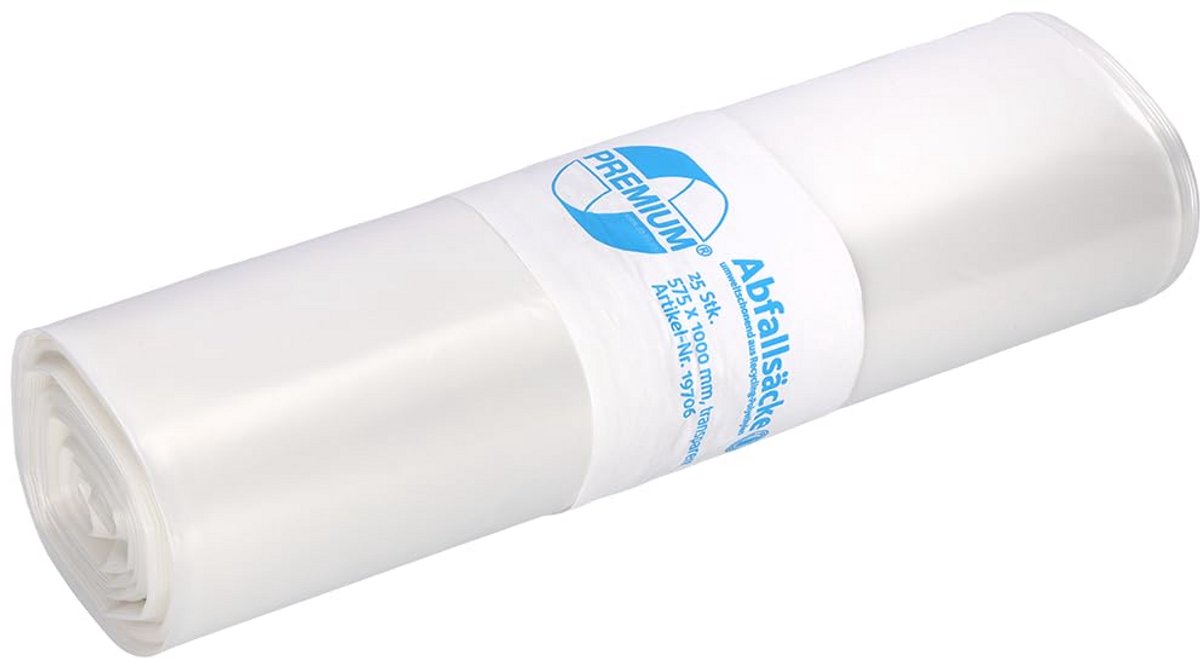 Extra Sterke Prullenbakzakken Transparant 70 Liter - 60 Micron Dikte