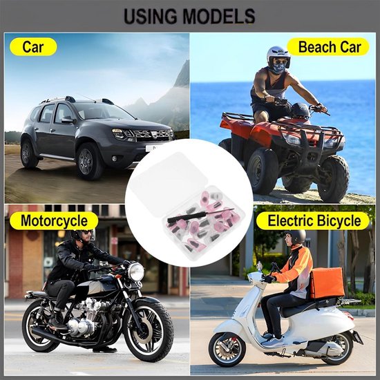 Uitgebreide Bandenreparatieset 40-delig voor Auto, Motor, Scooter en 4x4 - Tubeless Bandenplakset van Merkloos — afbeelding 4