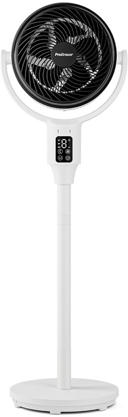 Hybride Pro Breeze AirFlo 43″ Staande en Bureaubladventilator – Stil, Verstelbaar, Luchtcirculatie Wit