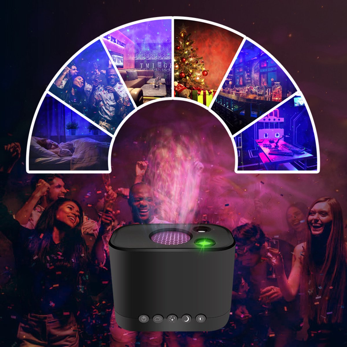 Galaxy Projector - Slaapkamer Sterrenprojector - Galaxy Lichtprojector met Afstandsbediening en Timer - Sterrenprojector voor Slaapkamerfeestjes - zwart – foto 3
