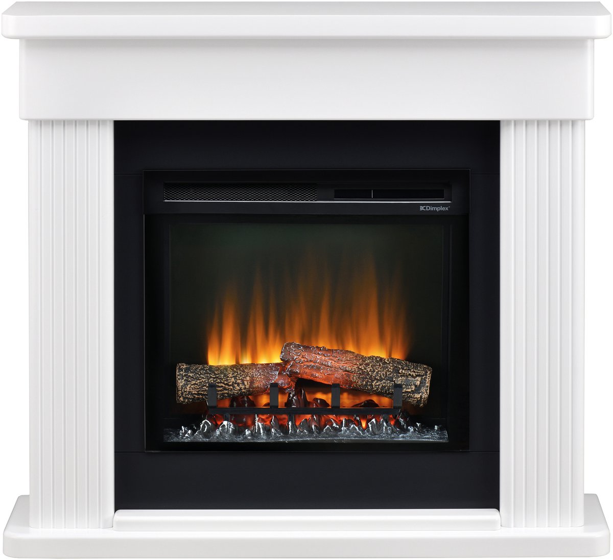 Dimplex Portland 23 Sfeerhaard Elektrisch - Elektrische haard met schouw - 1400 watt verwarming - Optiflame LED Vlameffect - Ventilatorkachel & thermostaat - Openhaard bedienbaar via afstandsbediening
