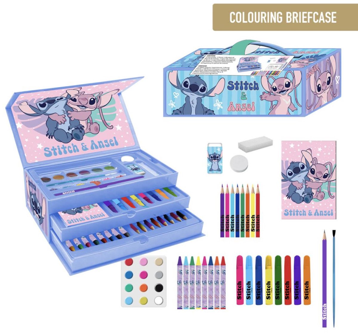 Stitch Tekenset Kind – Knutselen Meisjes – 44-delig Tekenen — afbeelding 6
