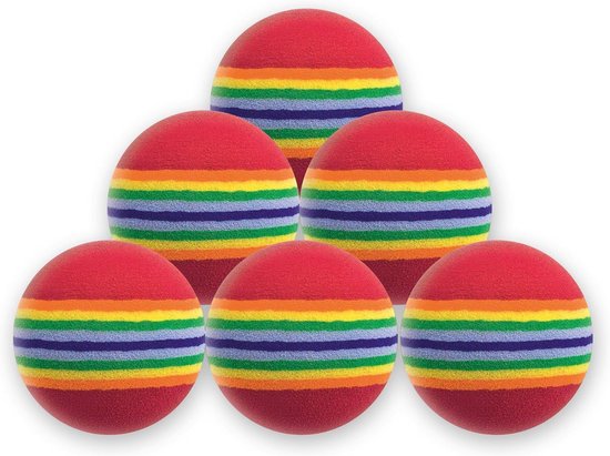 Set van 6 Schuimrubber Golfballen voor Trainingsdoeleinden - Binnen en Buiten — afbeelding 5