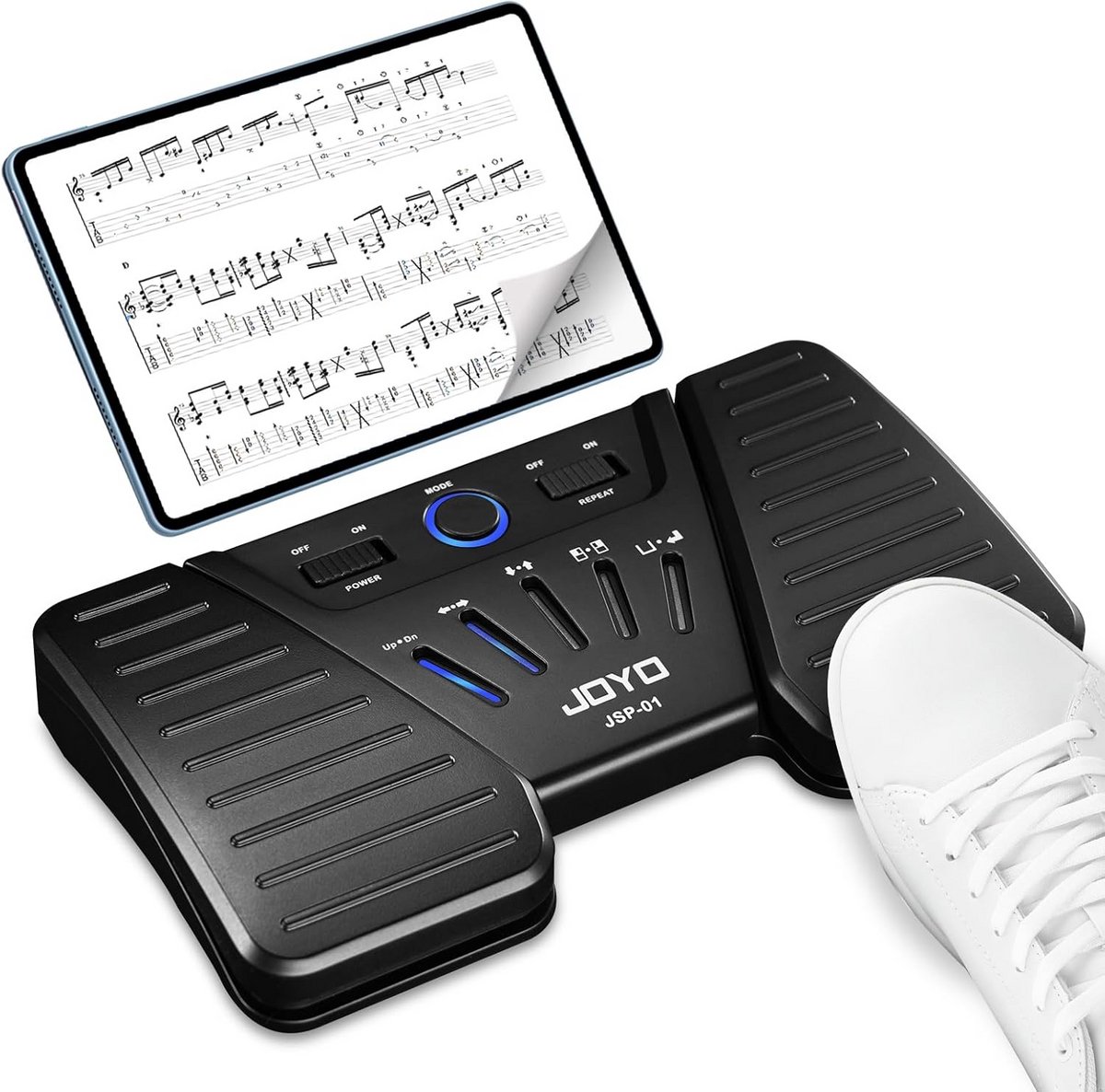Draadloos Bluetooth Voetpedaal voor Muziekstandaard en E-books