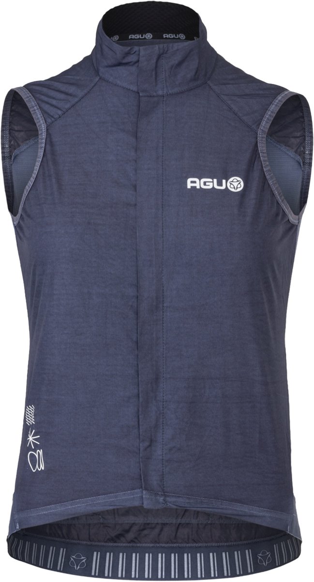 agu Breakaway - Windbody - Fietsshirt zonder mouwen - Dames - Winddicht - Waterafstotend - Lichtgewicht - Blauw - Met 3 achterzakken - Ventilerend