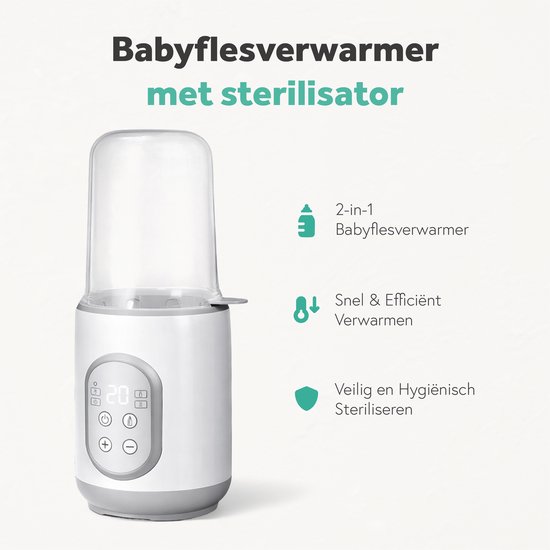 Qwali Flessenwarmer - Safe - Warmhouden - Ontdooien - Steriliseren - Draagbare - Baby Flessen - Warmers - Fles - Verwarmer - Onderweg - Voeding van Qwali — afbeelding 2
