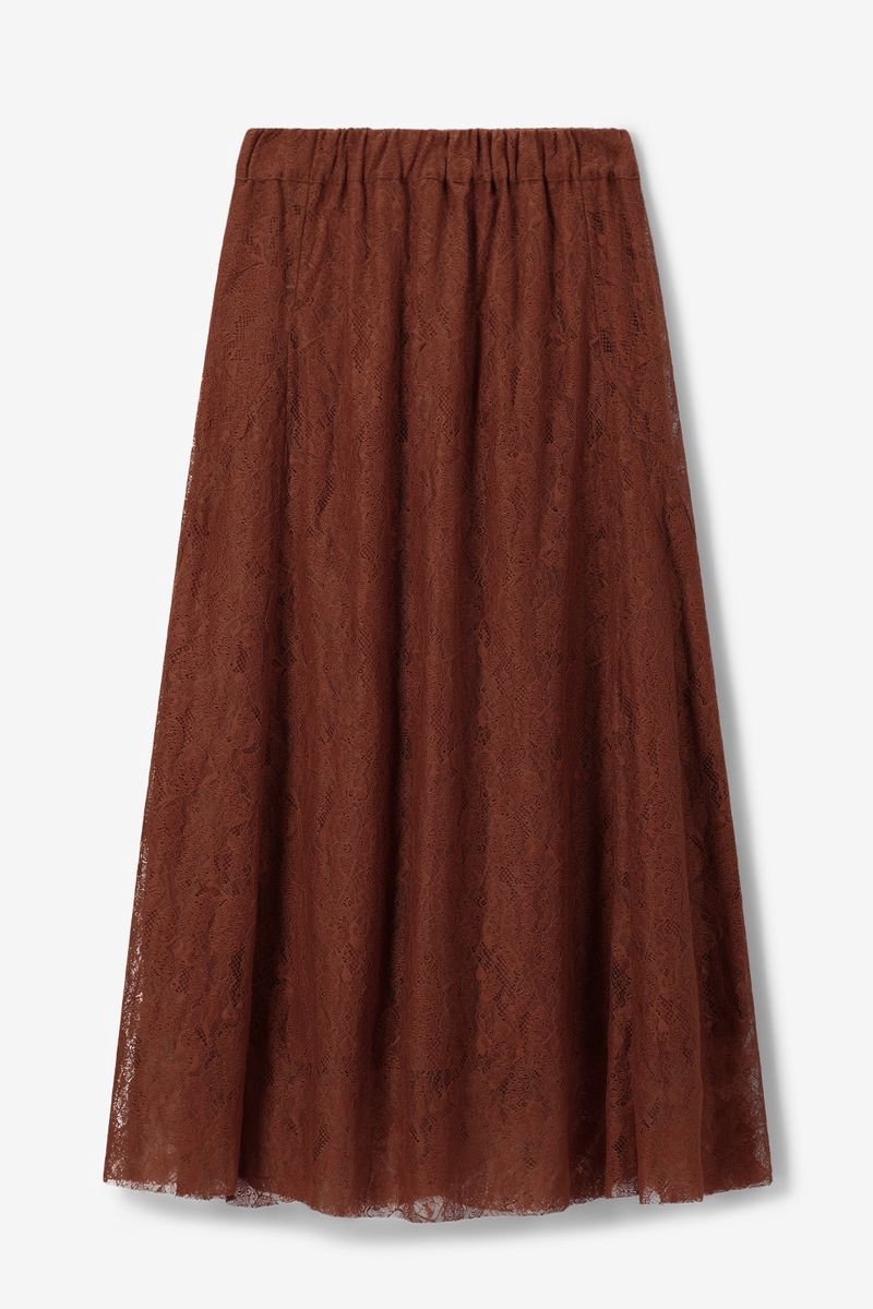 Sissy-Boy - Donkerrode kanten maxi rok
