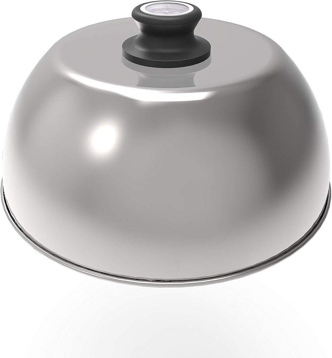RVS Grillkap met Thermometer voor Compacte Barbecue