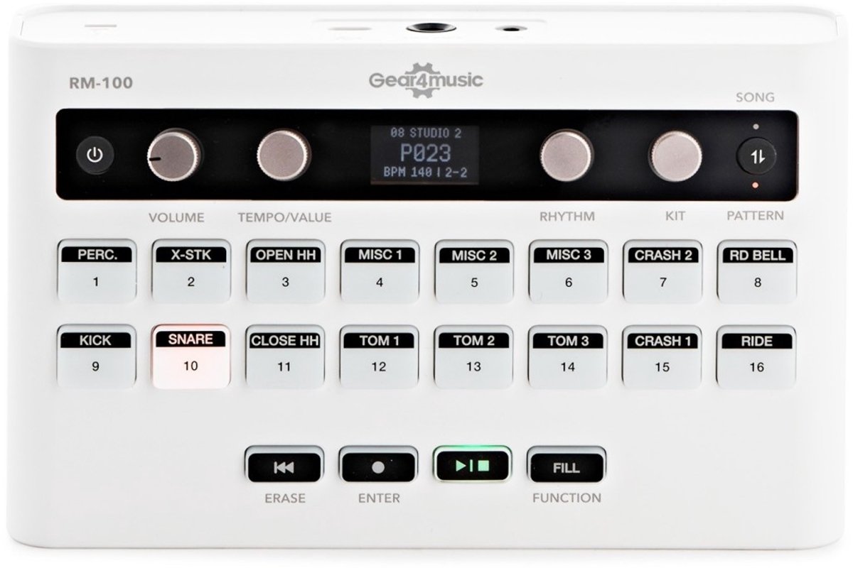 RM-100 ritme- en drummachine van Gear4music, Wit