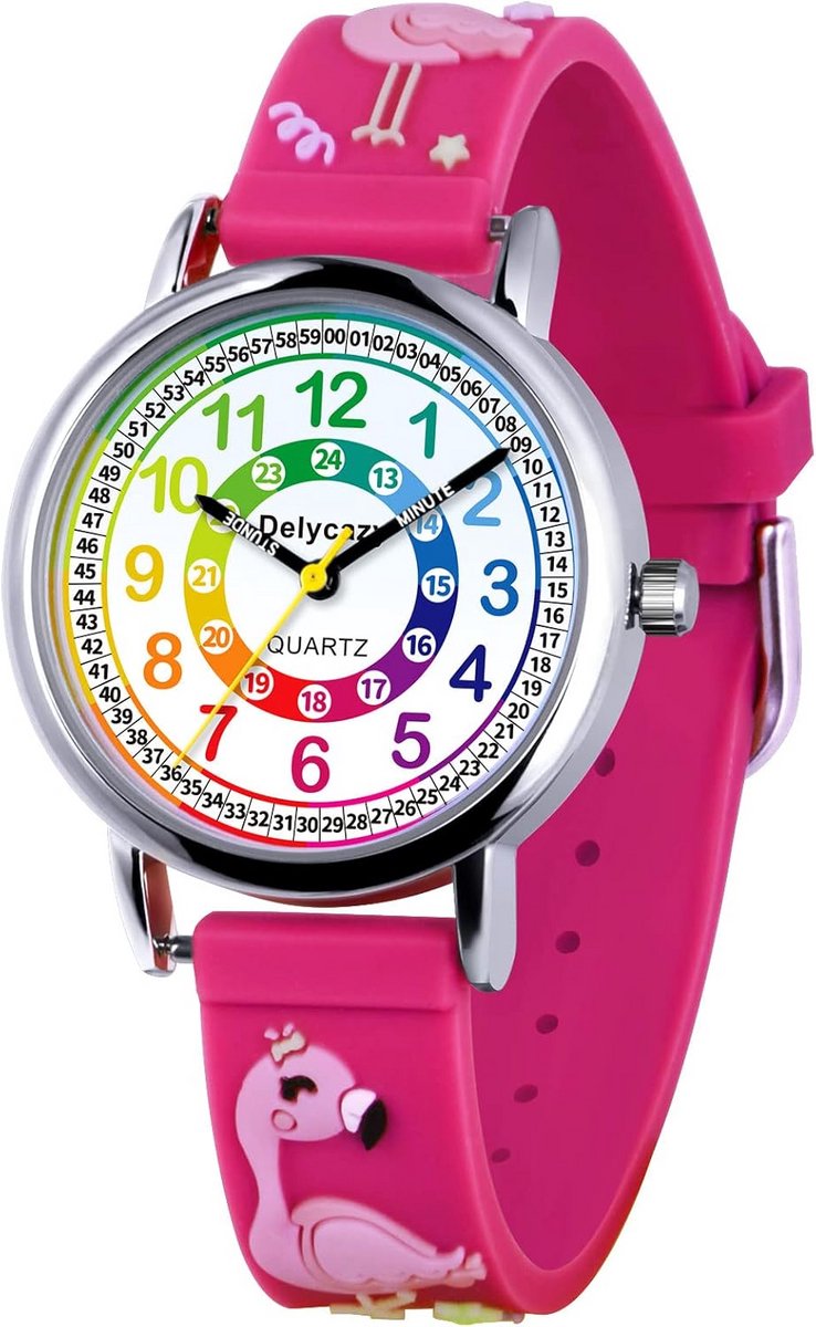 Kinderhorloge Leren Klokkijken Analoge Armbandhorloge voor Jongens en Meisjes