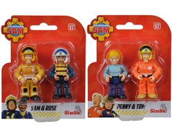 Simba Brandweerman Sam speelfiguren dubbelset - actiefiguren speelgoed.