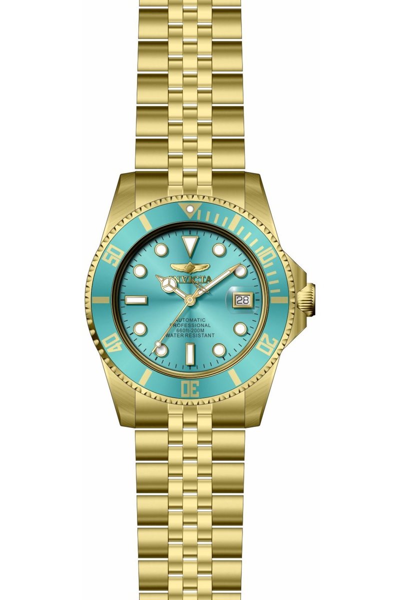 Invicta Pro Diver 49915 Heren Horloge - Waterdicht - Analoog - Automatisch Uurwerk - Roestvrij Staal met Blauwe Wijzerplaat - 42mm