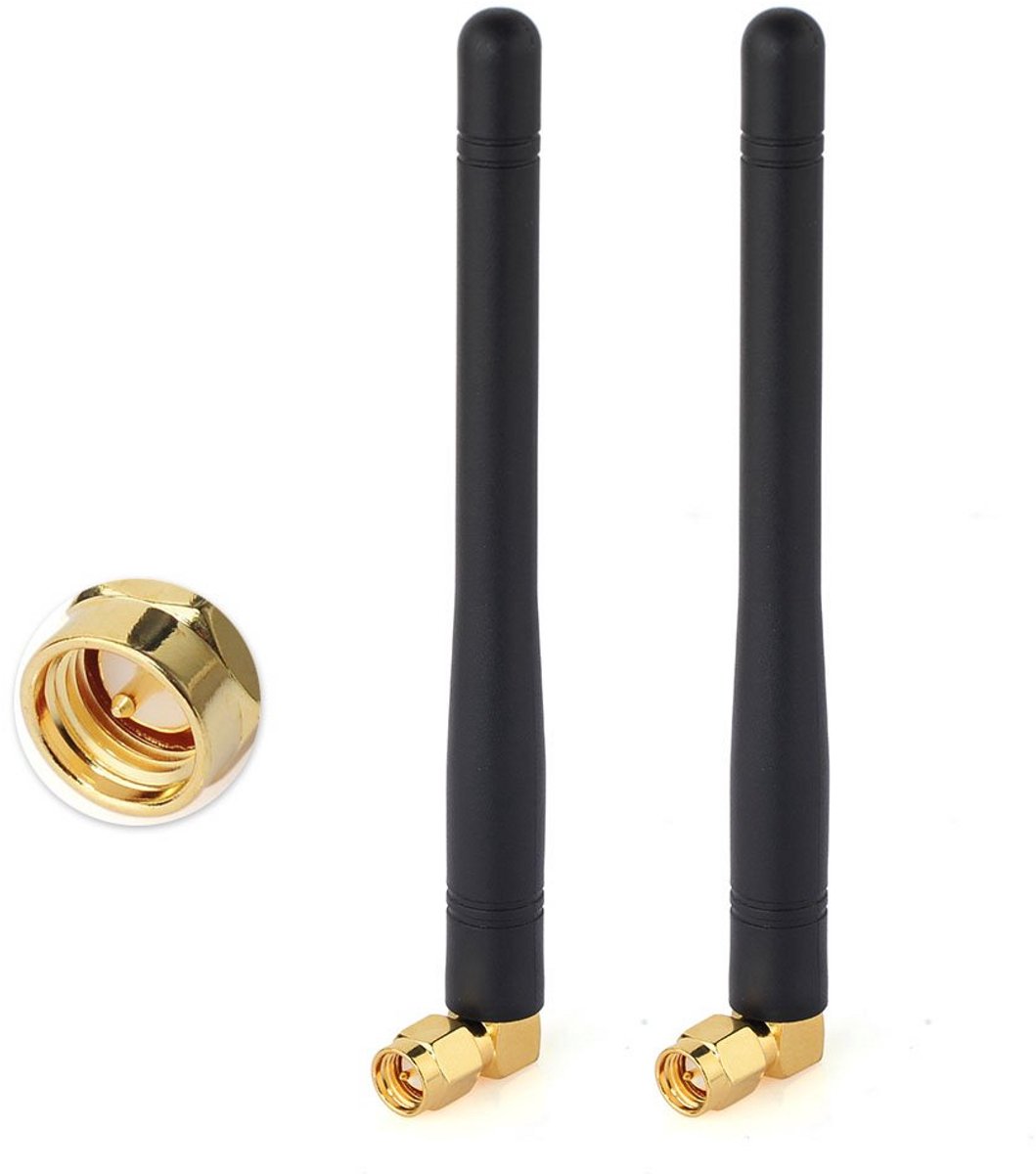 2x 433 MHz SMA Antenne - Omnidirectioneel voor Draadloze Communicatie en Walkie-Talkie