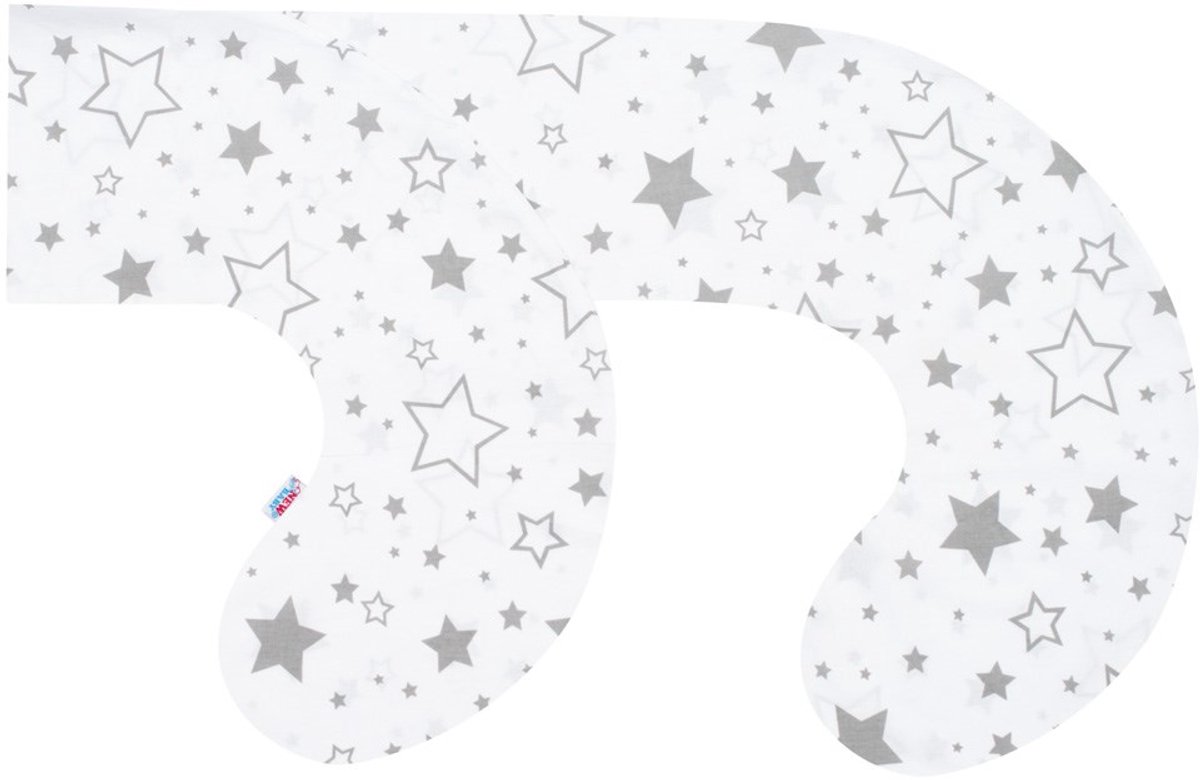 NEW BABY - Voedingskussenhoes - C-vormige hoes katoen wit 285 x 16 - vervangbare hoes - universele hoes - allergievrij - ÖKO TEX