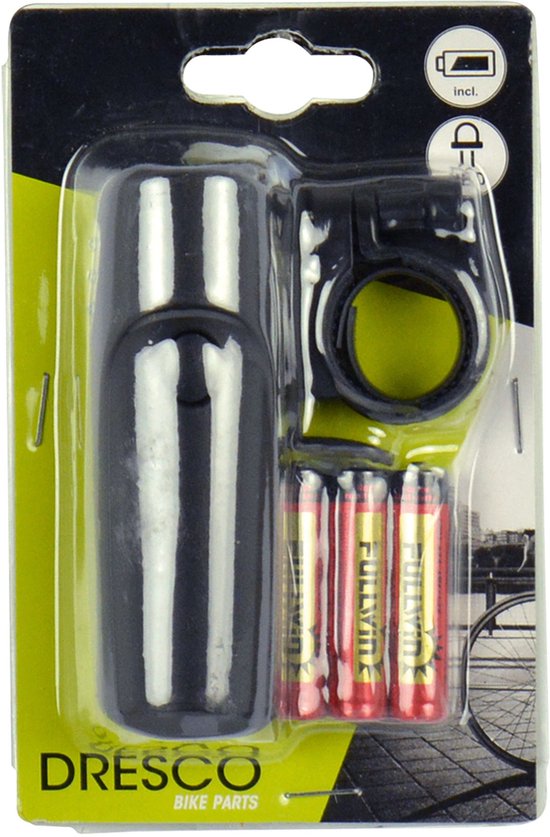 Dresco Koplamp fiets - Fietsverlichting- Sport - 1 LED - Zwart — afbeelding 2