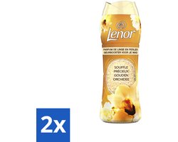 2 x Lenor - Geurbooster - Gouden Orchidee - 22 Wasbeurten - Lenor Geur - Wasgeur - Geurbooster - Wasverzachter - Gouden Orchidee