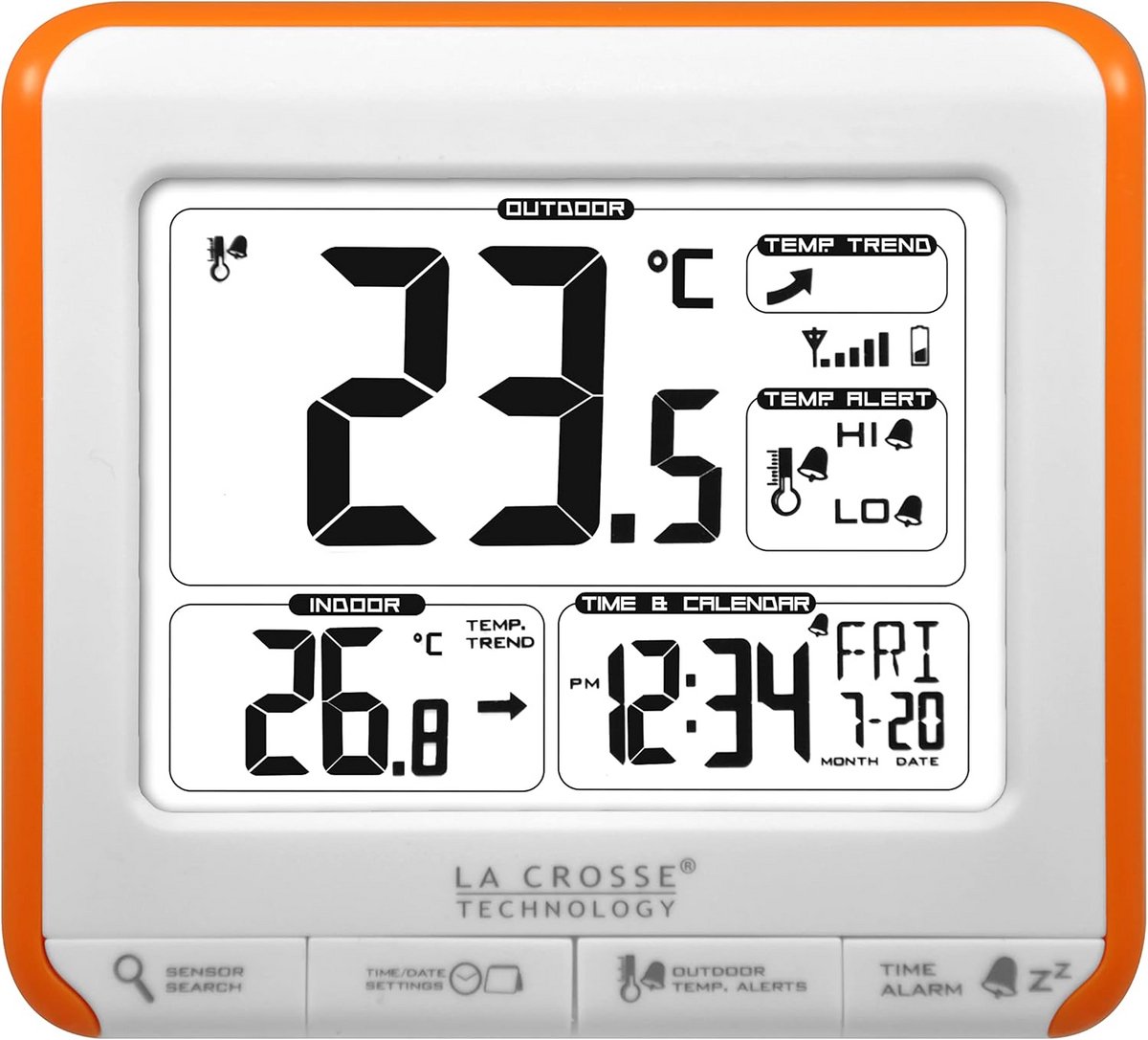 Draadloos Weerstation met Binnen- en Buiten Sensor en Waarschuwingssignaal