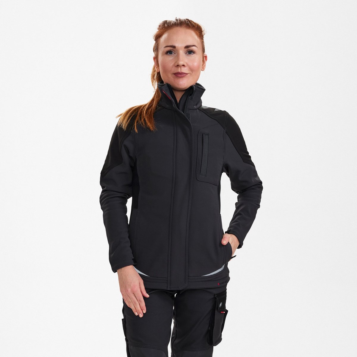 Engel Galaxy softshelljack voor dames 8815-229 - Anthracite Grey / Black - 3XL