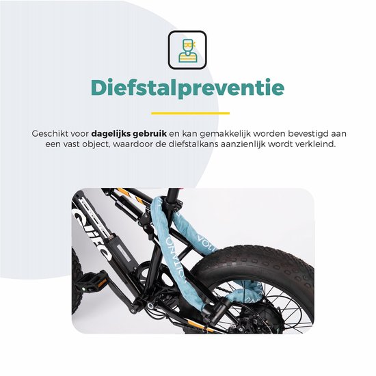 Voltano ART2 Kettingslot Pro - Ice Blauw - 110 CM - ART 2 Slot van Voltano — afbeelding 5