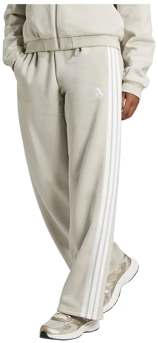 Adidas Essentials 3 Stripes Open Hem Fleece Joggers 2XL Regular Vrouw Wit