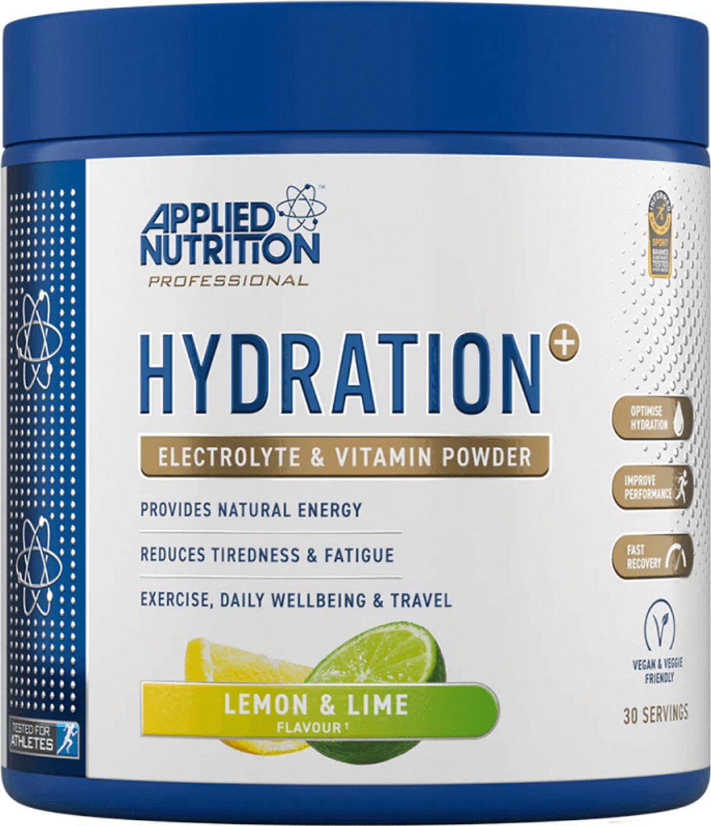 Applied Nutrition - Hydration+ - Complete Electrolyte & Vitamin Powder - Lemon Lime - Hydratatie - Elektrolyten - Electrolytes - Hydration - Magnesium