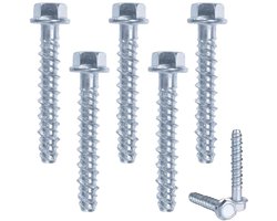 Betonschroeven 8 mm - Universele pluggen - 20 stuks - Voor binnen - Verzinkt - Spreidpluggen - Schroefenset - M8 x 60 mm.