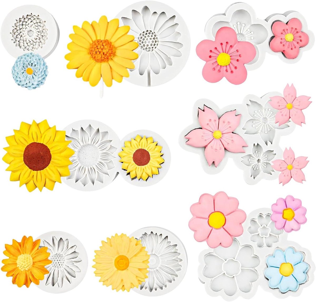 Siliconen bakvormen voor cupcakes en muffins - Set van 6 stuks
