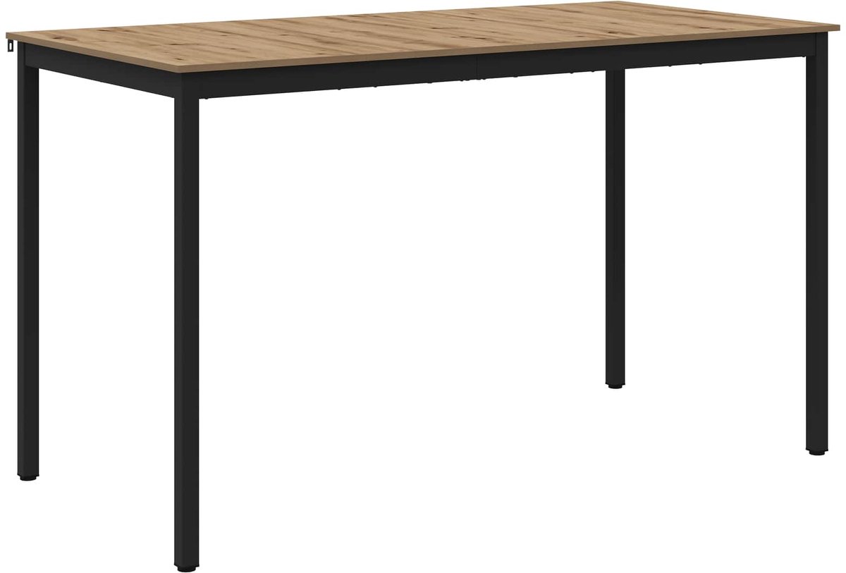vidaXL Staande - Bartafel - Bewerkt - hout - Rechthoekig artisanaal eikenkleurig