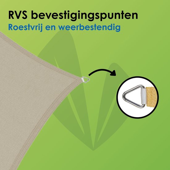Sunfighters schaduwdoek 3,6x3,6m wit - Bestel nu