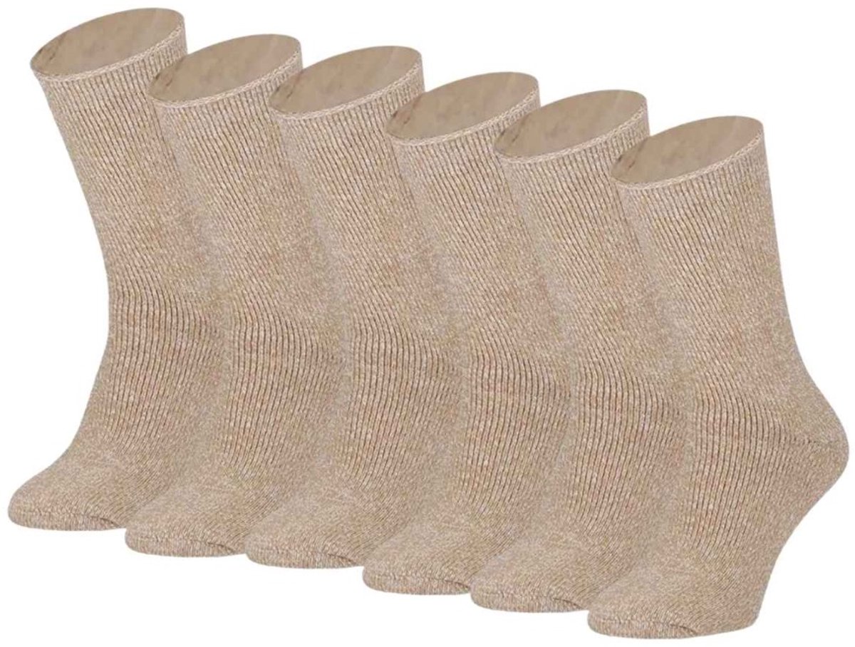 Heatkeeper Dames Thermo Sokken 4 paar Mouliner Beige