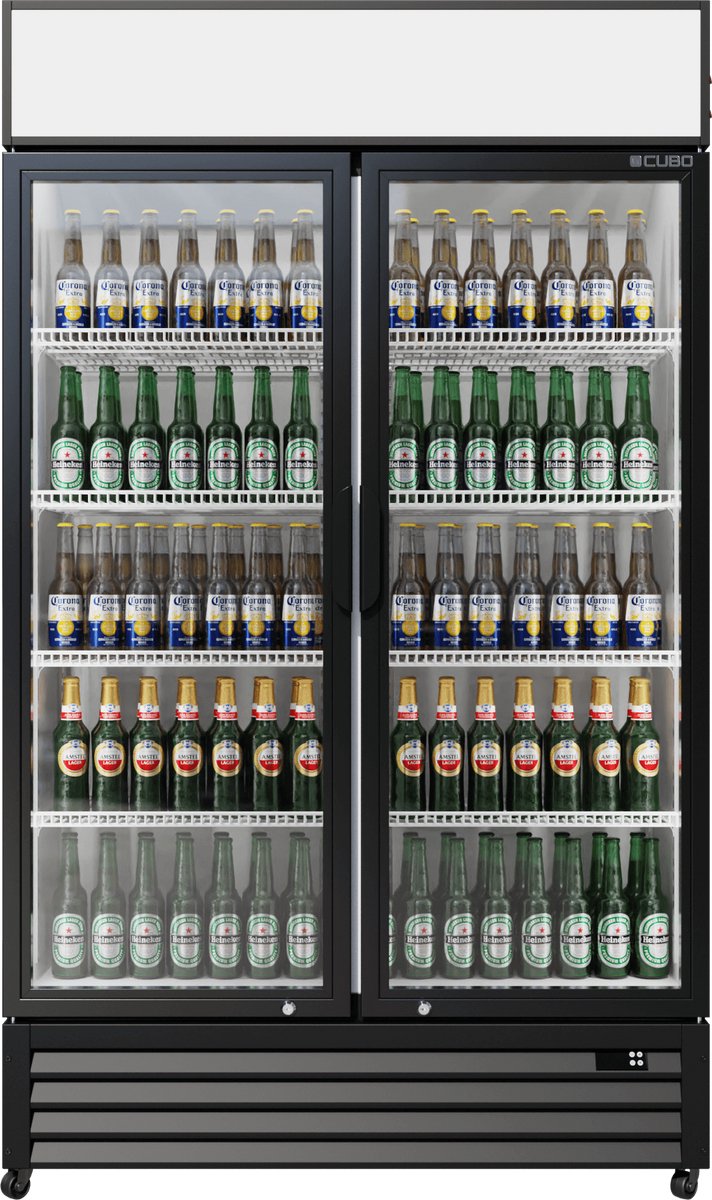 Drankenkoelkast 525L - 2 glazen deuren met luifel voor verkoop - Afsluitbaar - Energiezuinig - CS-690A-EE