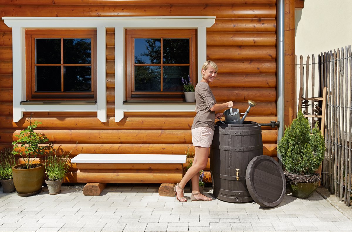 Garantia Barrica récupérateur d'eau 260 litres marron