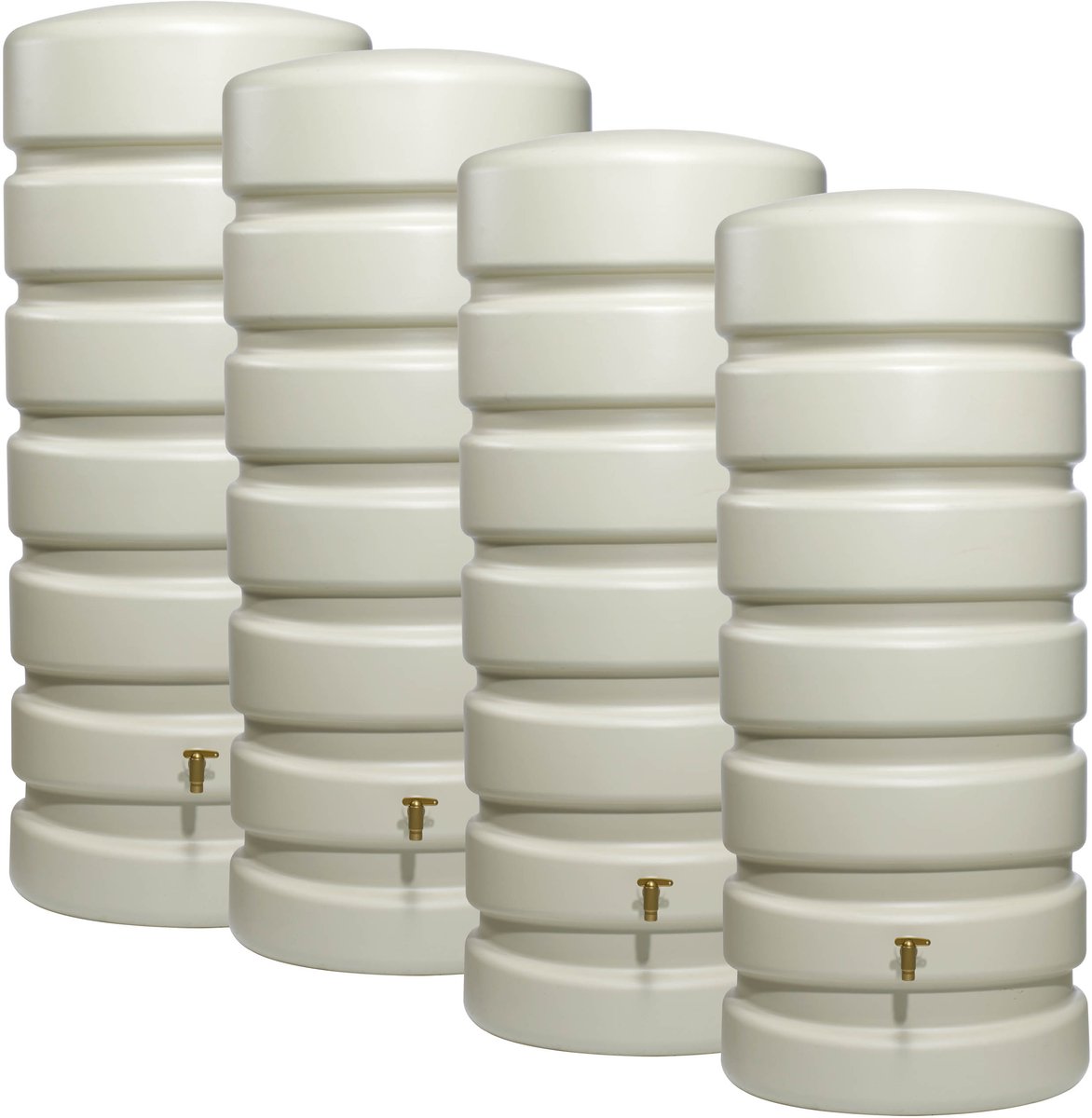 4rain CLASSIC wandtank SET 2600 L zandbeige, 4 x CLASSIC 650 L incl. verbindingsstuk