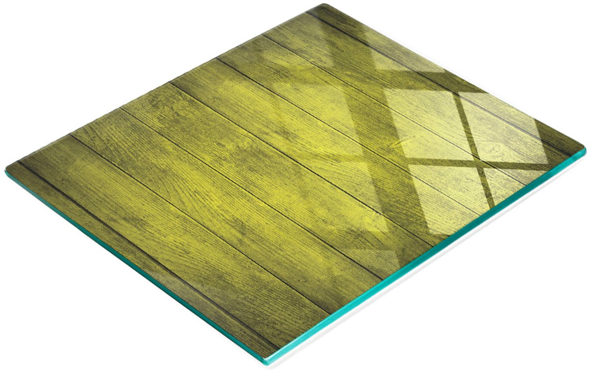 Multifunctionele decoratieve snijplank voor de keuken, gehard geel hout, 60x52 cm